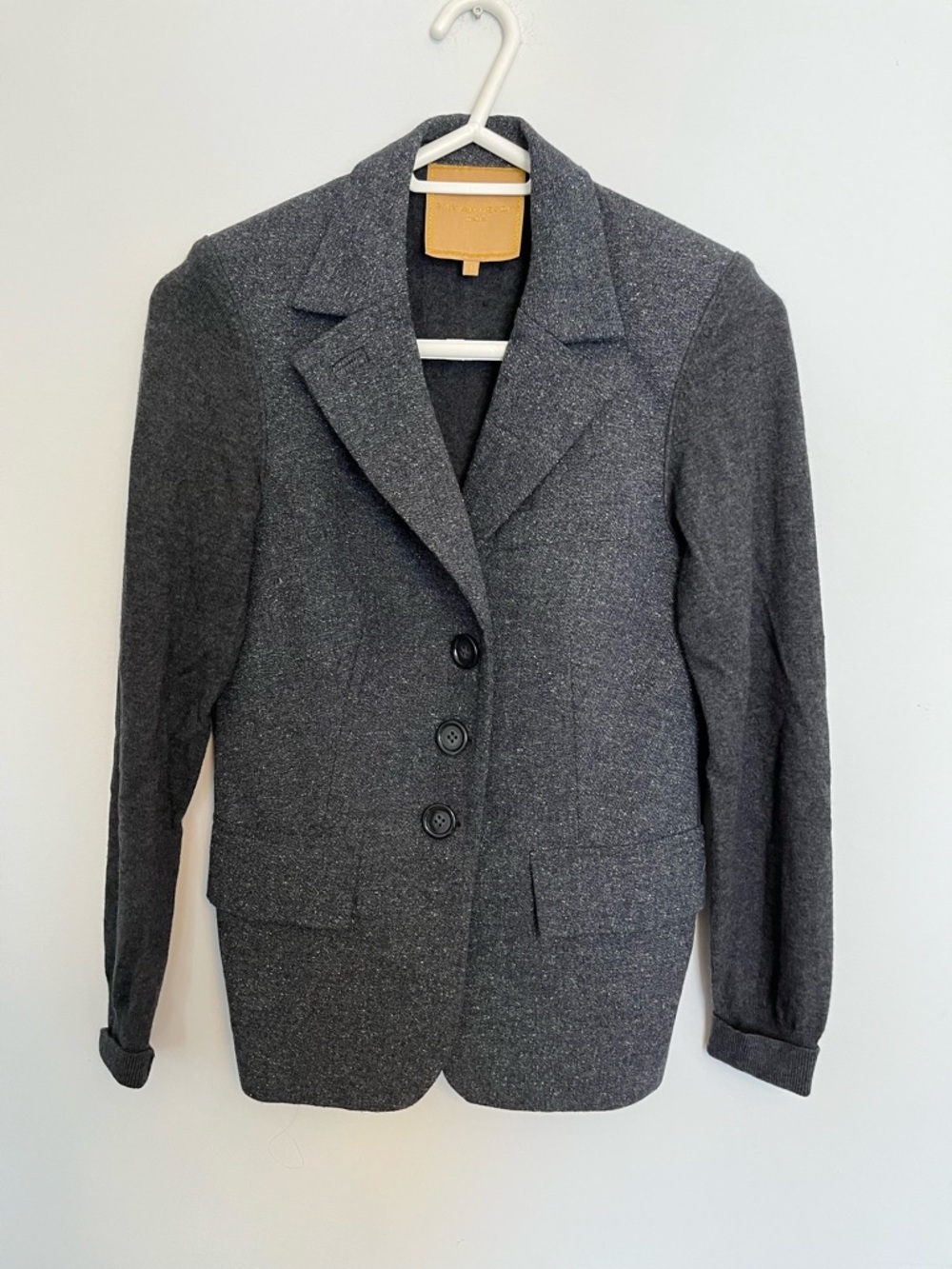 Silvian Heach Women's Charcoal Gray Tailored Blazer Jacket size small